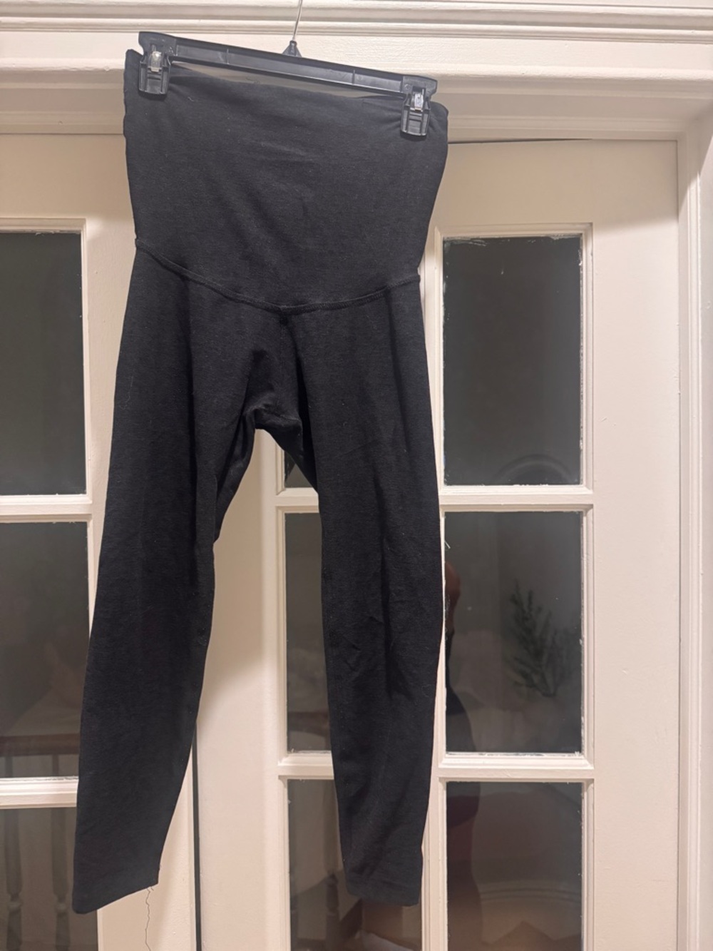 Beyond Yoga - midi maternity leggings - Small - Dark Heather Grey